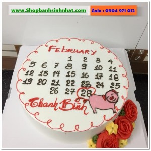 Bánh Sinh Nhật Cuốn Lịch - CL124